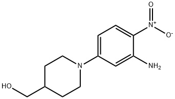 [1-(3-Amino-4-nitrophenyl)piperidin-4-yl]methanol,1604046-43-6,结构式