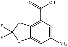 6-氨基-2,2-二氟苯并[D][1,3]二氧杂环戊烯-4-羧酸, 1604766-15-5, 结构式