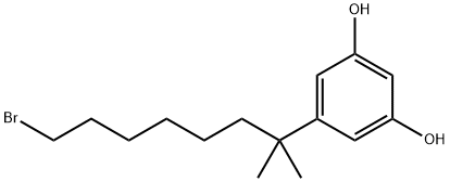 1,3-Benzenediol, 5-(7-bromo-1,1-dimethylheptyl)- Structure