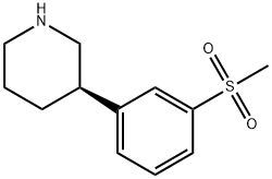 Piperidine, 3-[3-(methylsulfonyl)phenyl]-, (R)- 结构式