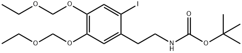 Carbamic acid, N-[2-[4,5-bis(ethoxymethoxy)-2-iodophenyl]ethyl]-, 1,1-dimethylethyl ester,1607804-25-0,结构式