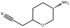 2H-Pyran-2-acetonitrile, 5-aminotetrahydro-, (5S)- Struktur