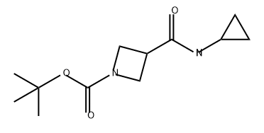 1-Azetidinecarboxylic acid, 3-[(cyclopropylamino)carbonyl]-, 1,1-dimethylethyl ester 结构式