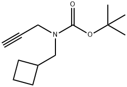 Carbamic acid, N-(cyclobutylmethyl)-N-2-propyn-1-yl-, 1,1-dimethylethyl ester Struktur