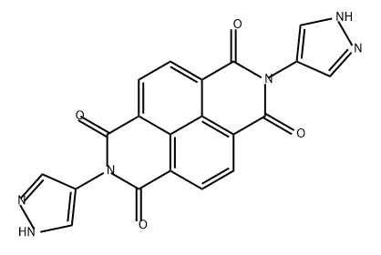 N,N'-二(1H-吡唑-4-基)-萘二酰亚胺 结构式