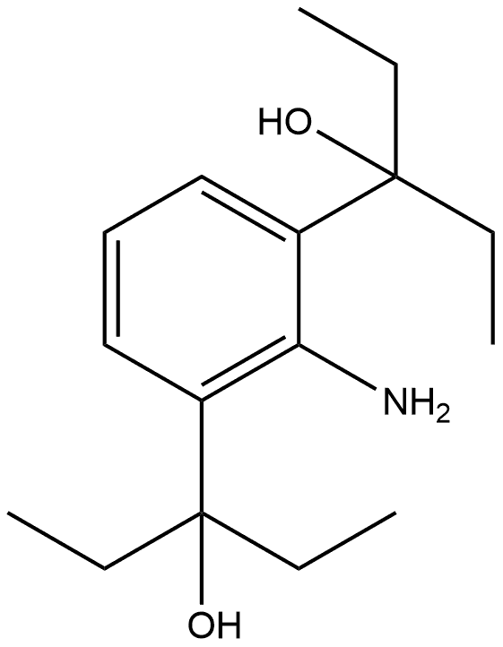 1,3-Benzenedimethanol, 2-amino-α1,α1,α3,α3-tetraethyl- 化学構造式
