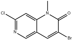 1,6-Naphthyridin-2(1H)-one, 3-bromo-7-chloro-1-methyl- Struktur