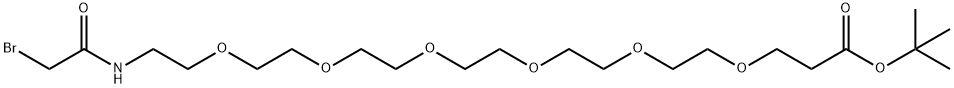 BrCH2CONH-PEG6-COOtBu 结构式