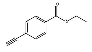 Benzenecarbothioic acid, 4-cyano-, S-ethyl ester Structure