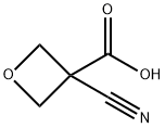 3-cyanooxetane-3-carboxylic acid 化学構造式