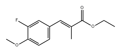 2-Propenoic acid, 3-(3-fluoro-4-methoxyphenyl)-2-methyl-, ethyl ester, (2E)- Struktur