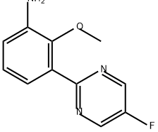 Benzenamine, 3-(5-fluoro-2-pyrimidinyl)-2-methoxy- 化学構造式