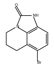 4H-Imidazo[4,5,1-ij]quinolin-2(1H)-one, 7-bromo-5,6-dihydro- Struktur