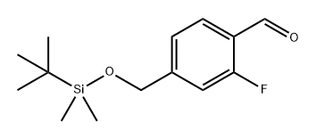 Benzaldehyde, 4-[[[(1,1-dimethylethyl)dimethylsilyl]oxy]methyl]-2-fluoro- Structure