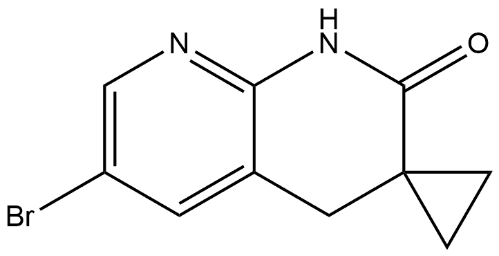 6′-Bromo-1′,4′-dihydrospiro[cyclopropane-1,3′(2′H)-[1,8]naphthyridin]-2′-one Structure