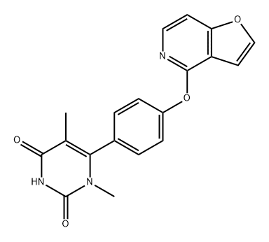 2,4(1H,3H)-Pyrimidinedione, 6-[4-(furo[3,2-c]pyridin-4-yloxy)phenyl]-1,5-dimethyl- Structure