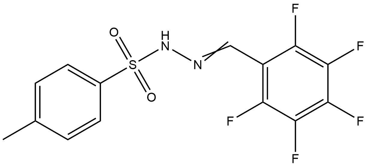 4-Methylbenzenesulfonic acid 2-[(2,3,4,5,6-pentafluorophenyl)methylene]hydrazide Structure