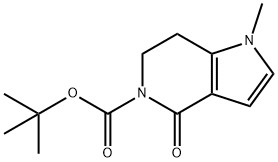 5H-Pyrrolo[3,2-c]pyridine-5-carboxylic acid, 1,4,6,7-tetrahydro-1-methyl-4-oxo-, 1,1-dimethylethyl ester Struktur