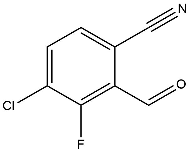 4-Chloro-3-fluoro-2-formylbenzonitrile Structure