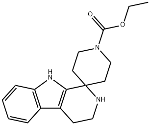 Spiro[piperidine-4,1'-[1H]pyrido[3,4-b]indole]-1-carboxylic acid, 2',3',4',9'-tetrahydro-, ethyl ester,161013-34-9,结构式