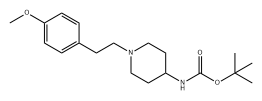 Carbamic acid, N-[1-[2-(4-methoxyphenyl)ethyl]-4-piperidinyl]-, 1,1-dimethylethyl ester 化学構造式