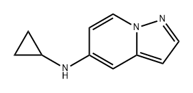 Pyrazolo[1,5-a]pyridin-5-amine, N-cyclopropyl- 化学構造式