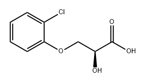 Propanoic acid, 3-(2-chlorophenoxy)-2-hydroxy-, (2S)- 化学構造式