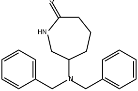 2H-Azepin-2-one, 6-[bis(phenylmethyl)amino]hexahydro- 结构式