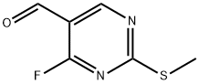 5-Pyrimidinecarboxaldehyde, 4-fluoro-2-(methylthio)- 结构式