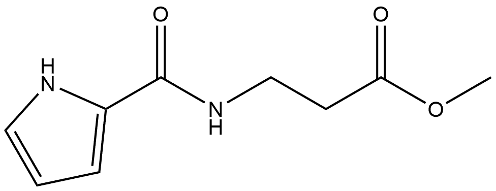 β-Alanine, N-(1H-pyrrol-2-ylcarbonyl)-, methyl ester 结构式