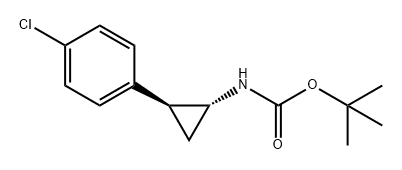 ((1R,2S)-2-对氯苯基环丙基)氨基甲酸叔丁酯,1612143-68-6,结构式