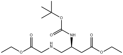 Butanoic acid, 3-[[(1,1-dimethylethoxy)carbonyl]amino]-4-[(2-ethoxy-2-oxoethyl)amino]-, ethyl ester, (S)- (9CI)
