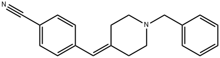 Benzonitrile, 4-[[1-(phenylmethyl)-4-piperidinylidene]methyl]- 化学構造式