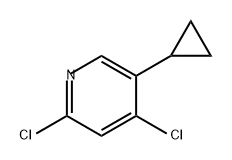 Pyridine, 2,4-dichloro-5-cyclopropyl- 结构式