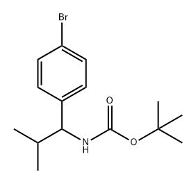 Carbamic acid, N-[1-(4-bromophenyl)-2-methylpropyl]-, 1,1-dimethylethyl ester Structure