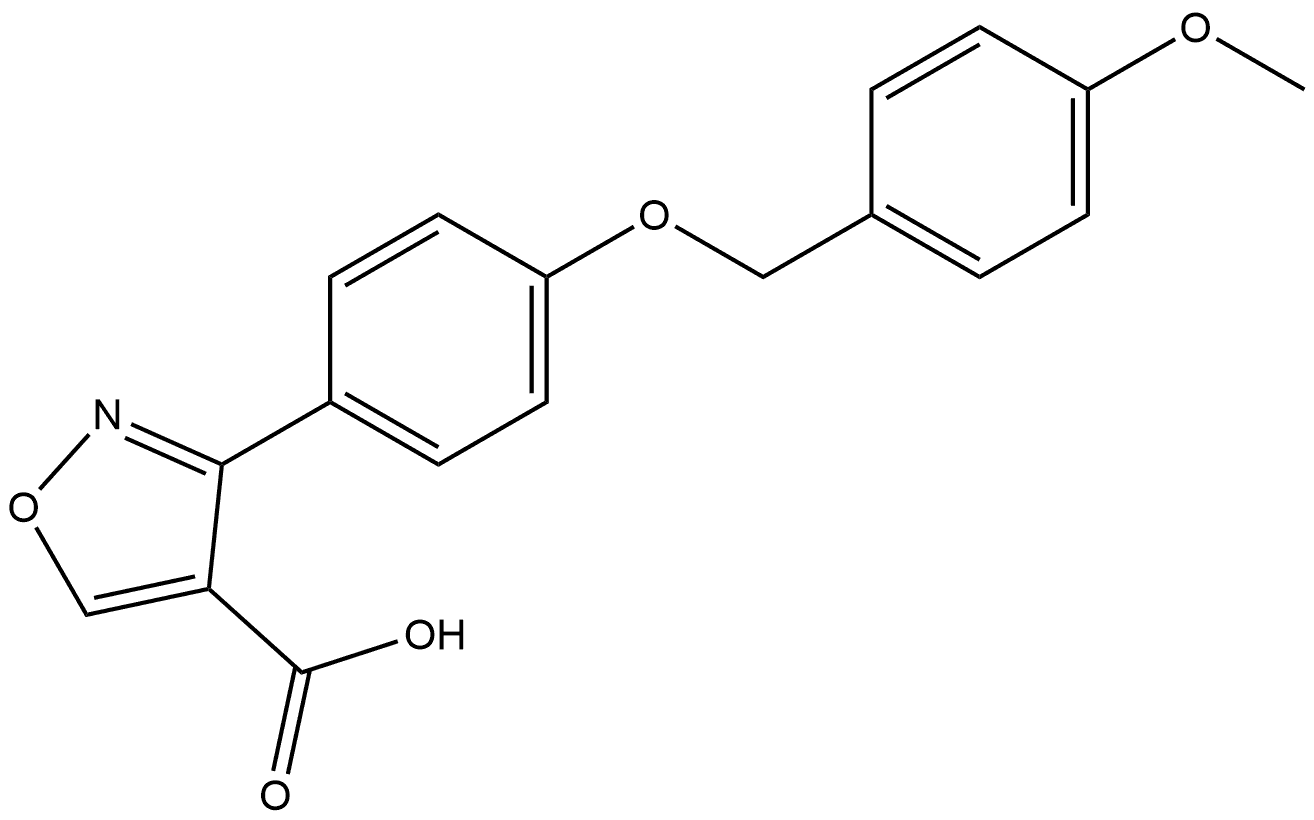 3-[4-(4-methoxybenzyloxy)phenyl]isoxazole-4-carboxylic acid Structure