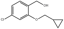 4-氯-2-(环丙基甲氧基)苄醇 结构式