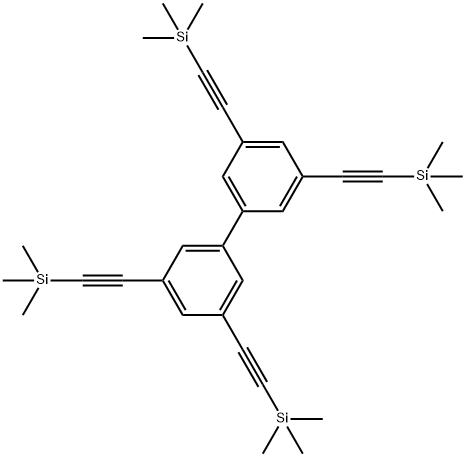 3,5,3',5'-Tetrakis-trimethylsilanylethynyl-biphenyl Struktur