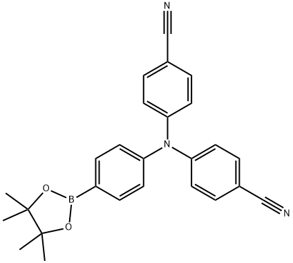 Benzonitrile, 4,4'-[[4-(4,4,5,5-tetramethyl-1,3,2-dioxaborolan-2-yl)phenyl]imino]bis- 结构式