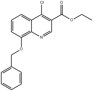 3-Quinolinecarboxylic acid, 4-chloro-8-(phenylmethoxy)-, ethyl ester Structure