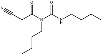 Acetamide, N-butyl-N-[(butylamino)carbonyl]-2-cyano- Structure