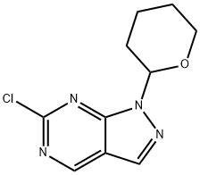 6-氯-1-(四氢2H-吡喃-2-基)-1H-吡唑并[3,4-D]嘧啶, 1614233-64-5, 结构式
