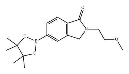 1H-Isoindol-1-one, 2,3-dihydro-2-(2-methoxyethyl)-5-(4,4,5,5-tetramethyl-1,3,2-dioxaborolan-2-yl)- Struktur