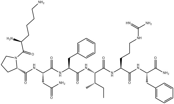L-Phenylalaninamide, L-lysyl-L-prolyl-L-asparaginyl-L-phenylalanyl-L-isoleucyl-L-arginyl- Struktur
