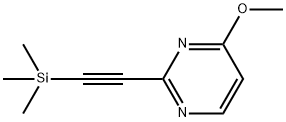 Pyrimidine, 4-methoxy-2-[2-(trimethylsilyl)ethynyl]- Struktur