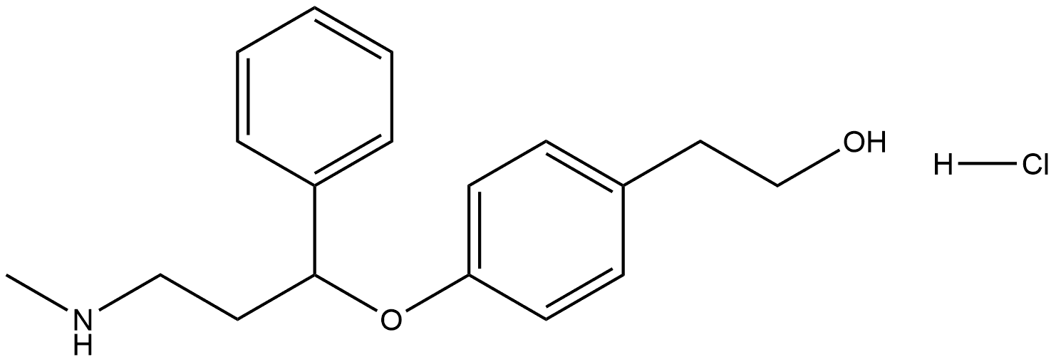 2-(4-(3-(methylamino)-1-phenylpropoxy)phenyl)ethan-1-ol hydrochloride Structure