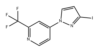 Pyridine, 4-(3-iodo-1H-pyrazol-1-yl)-2-(trifluoromethyl)-,1616069-32-9,结构式