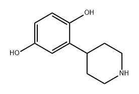 1,4-Benzenediol, 2-(4-piperidinyl)- 结构式