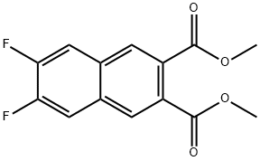 2,3-Naphthalenedicarboxylic acid, 6,7-difluoro-, 2,3-dimethyl ester 化学構造式