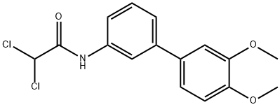 Acetamide, 2,2-dichloro-N-(3',4'-dimethoxy[1,1'-biphenyl]-3-yl)- Struktur